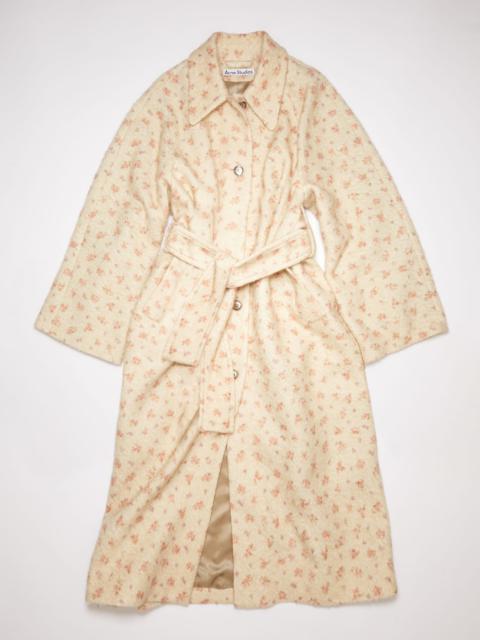 Acne Studios Floral car coat - Cream/red