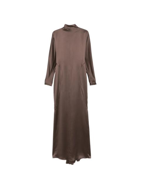 Max Mara Max Mara Satin High-neck Maxi Dress