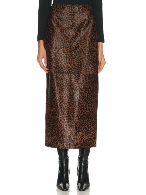 NOUR HAMMOUR for FWRD Elisse Ponyhair Skirt