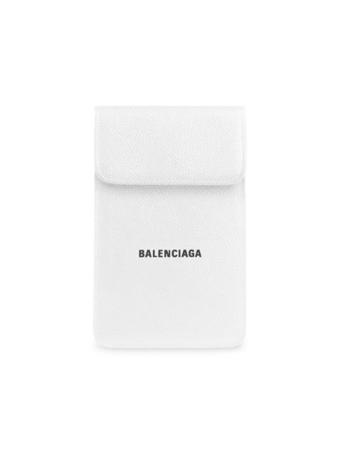BALENCIAGA Men's Cash Phone And Card Holder in White/black