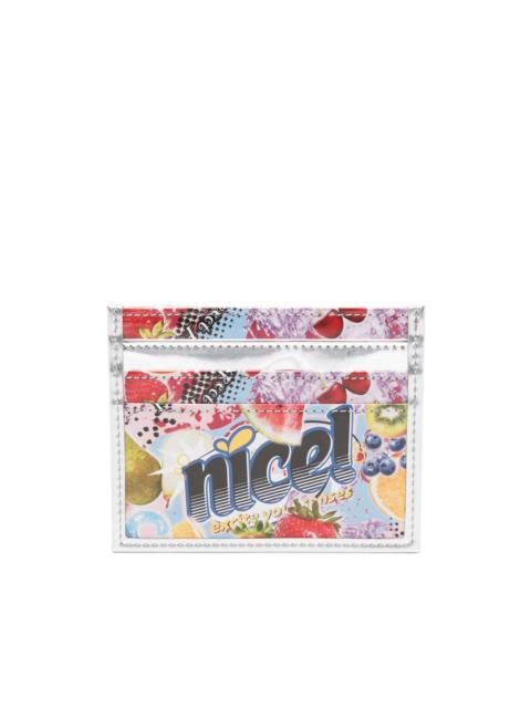 Martine Rose fruit-print logo-print card holder
