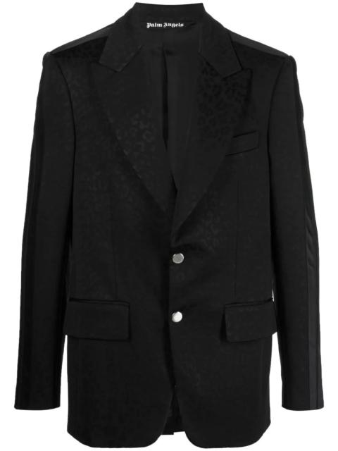 Palm Angels jacquard single-breasted blazer