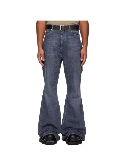 Rick Owens DRKSHDW Blue Concordians Bolan Bootcut Jeans