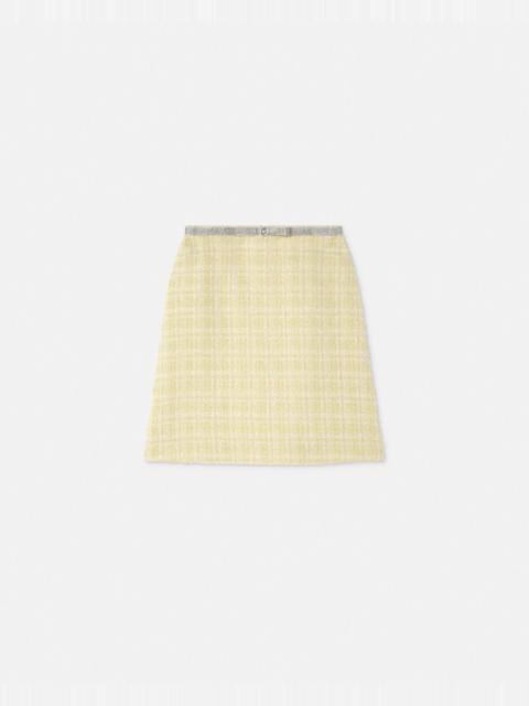 VERSACE Crystal Tweed A-Line Mini Skirt