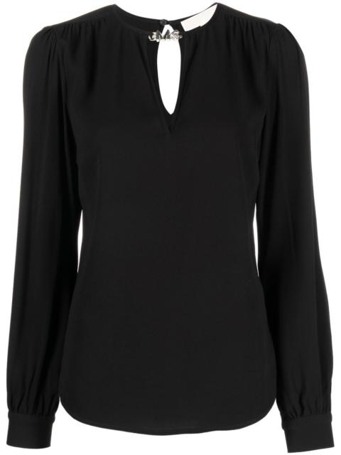 MICHAEL KORS long puff sleeve blouse