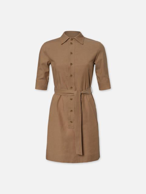 FRAME Belted Trench Dress in Khaki
