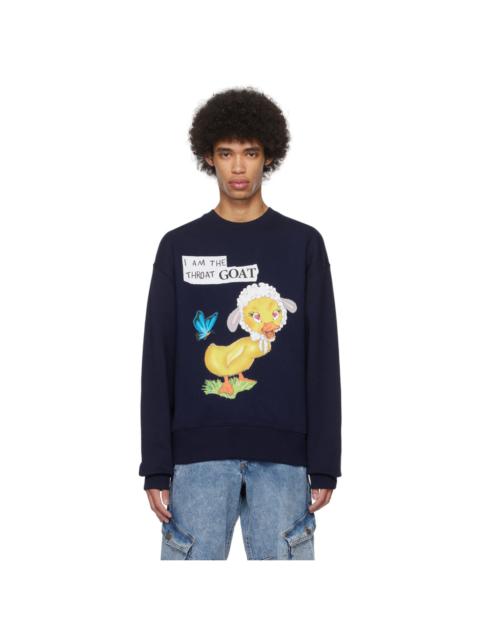 EGONLAB Navy Goat Sweatshirt | REVERSIBLE