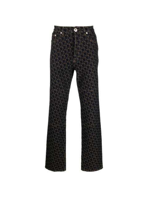 Lanvin monogram-pattern straight-leg jeans