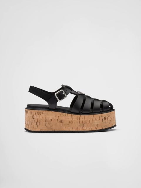 Prada Rubber wedge platform sandals
