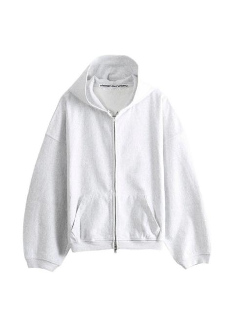 Alexander Wang zip-up dropped-shoulder hoodie