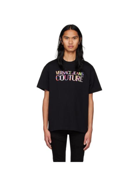 VERSACE JEANS COUTURE Black Printed T-Shirt