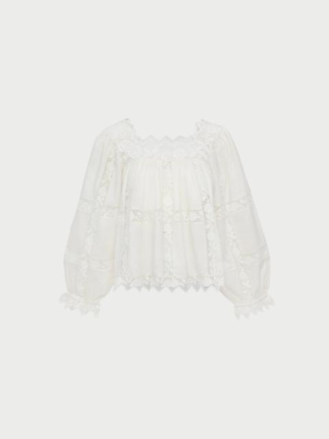 LOEFFLER RANDALL Pauline Embroidered Lace Blouse
