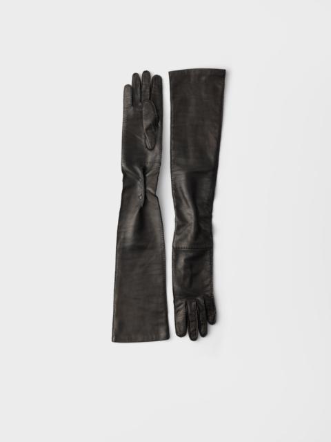 Prada Leather Long Gloves