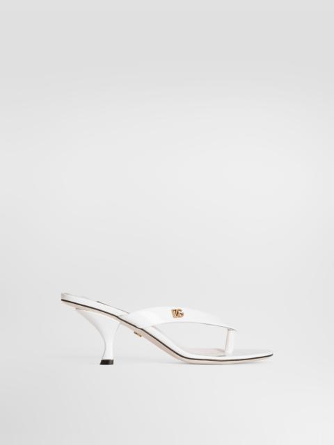 Dolce & Gabbana Patent leather thong sandal