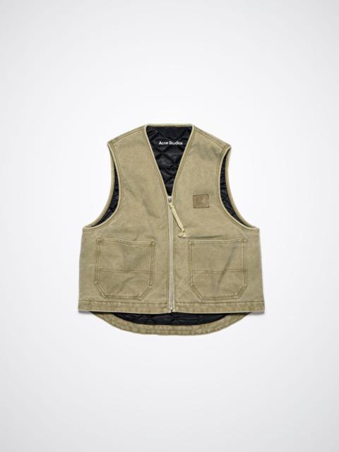 Acne Studios Canvas padded vest - Khaki beige
