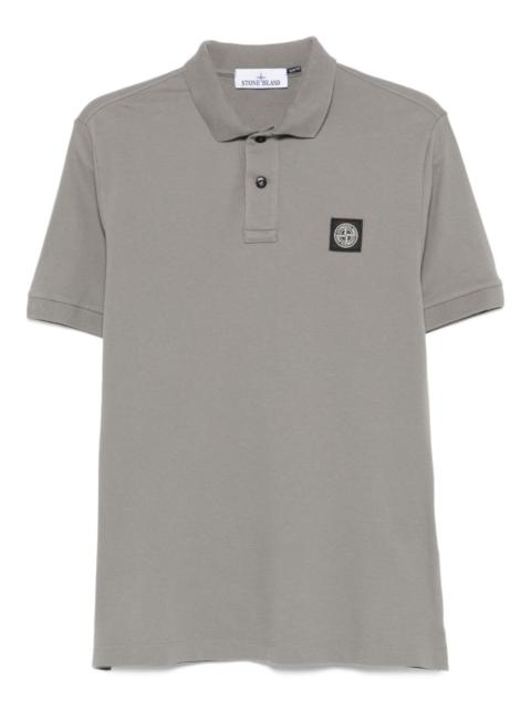 Stone Island logo-patch polo shirt