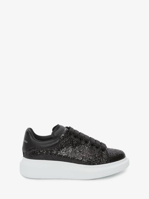 Alexander McQueen Women's Glitter Oversized Sneaker in Black