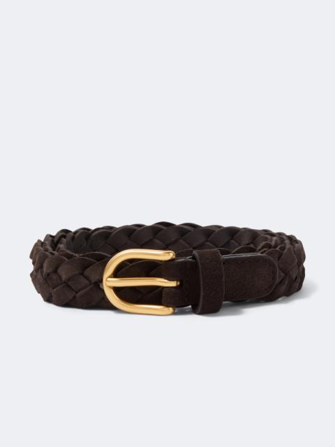 LARDINI Braided suede belt
