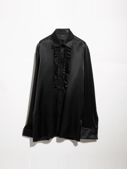 GUCCI Silk satin shirt with rouches