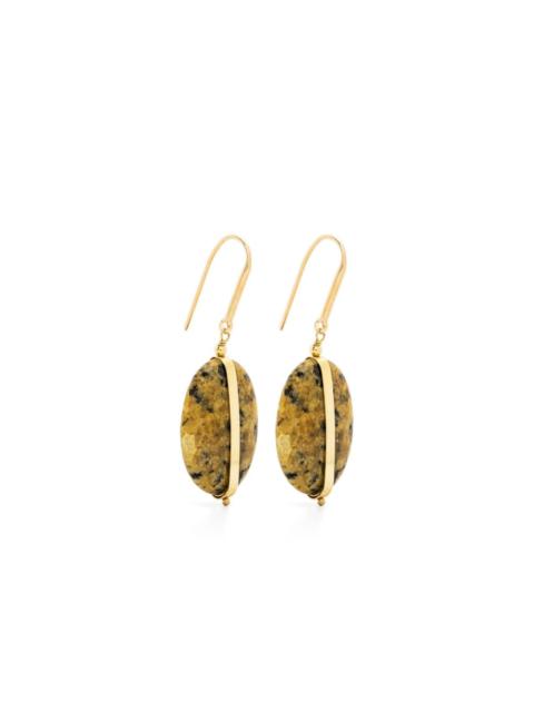 gemstone-embellished drop earrings