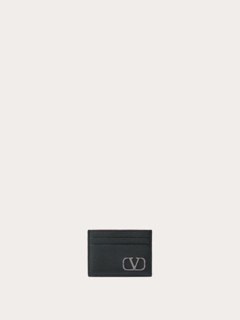 Valentino VLOGO TYPE CARD HOLDER IN GRAINY CALFSKIN