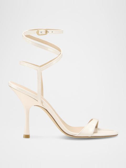 Stuart Weitzman Nudist Patent Ankle-Strap Sandals