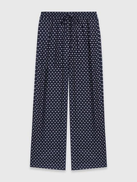 maje Wide-leg trousers with rhinestone