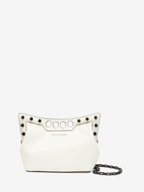 Alexander McQueen Women's The Peak Bag Mini With Chain in Soft Ivory