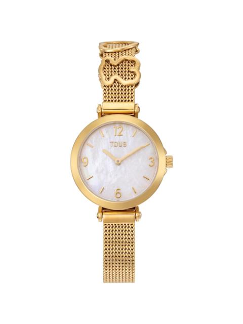 TOUS Gold-colored steel Analog watch with mother-of-pearl TOUS Icon Charms