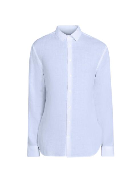GIORGIO ARMANI Men's Linen Button-Front Sport Shirt - Light Blue