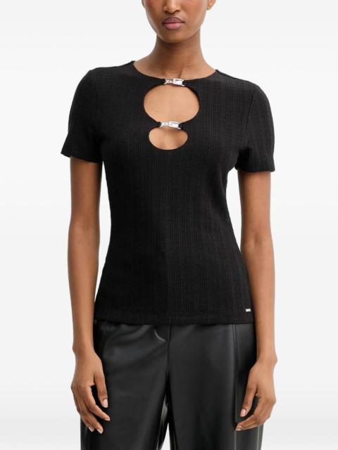 GUESS USA cut-out detail T-shirt