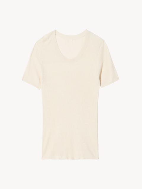 NILI LOTAN Araceli Silk Knit Tee