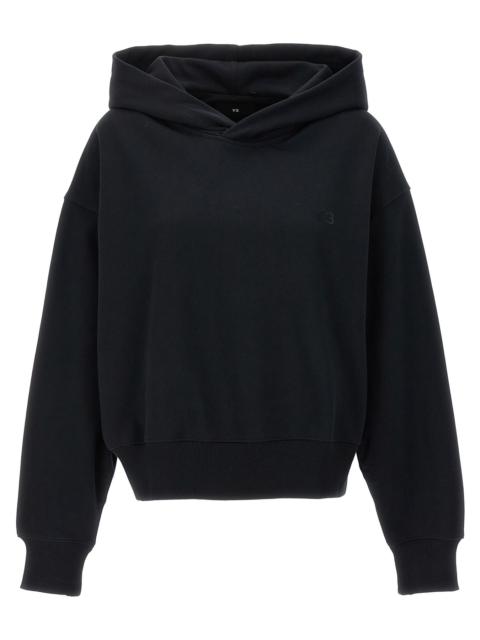 Y-3 Logo Print Hoodie Sweatshirt Black