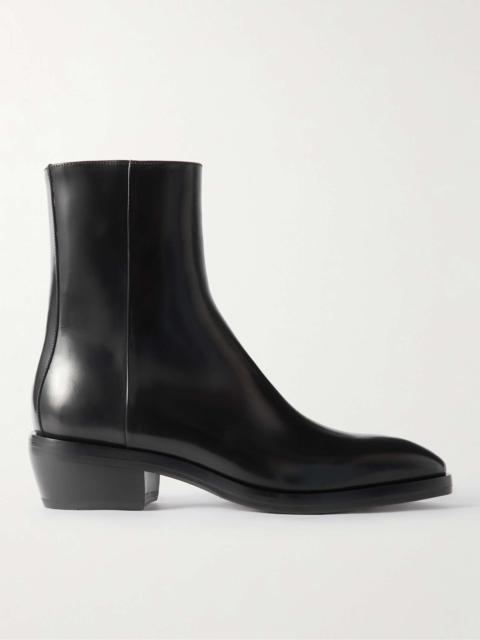 FERRAGAMO Polished-Leather Boots