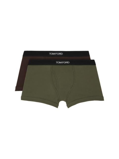 TOM FORD Two-Pack Multicolor Cotton Boxer Briefs