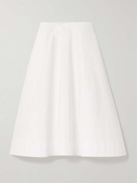 Renta cotton-poplin midi skirt
