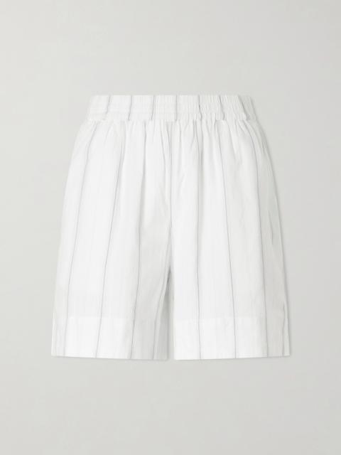 SKALL Vetiver Striped Organic Cotton Shorts
