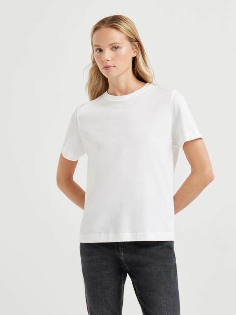 Brunello Cucinelli Cotton jersey T-shirt with monili