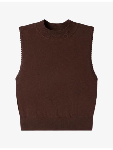 Sandro Cropped Sleeveless Jumper