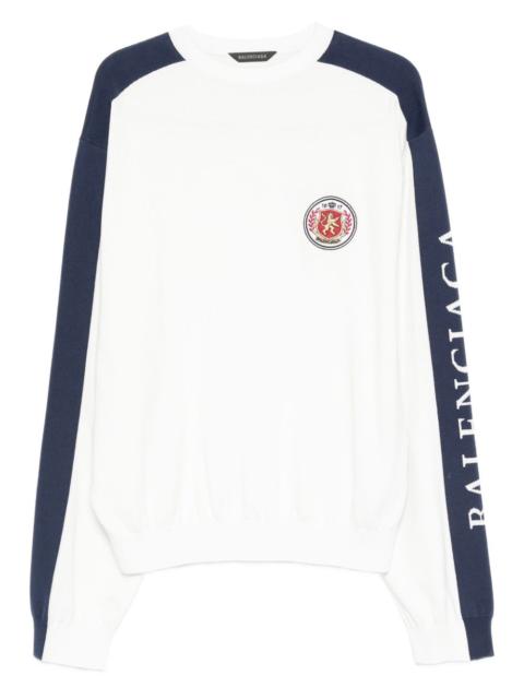 BALENCIAGA logo-embroidered sweater