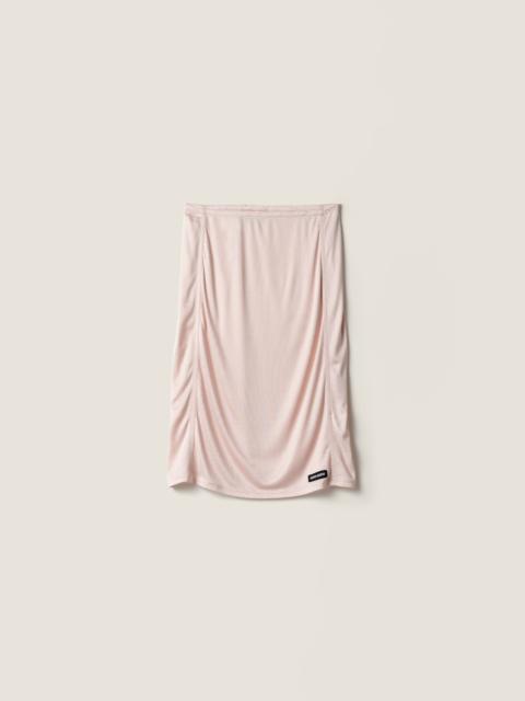 Miu Miu Jersey and silk skirt