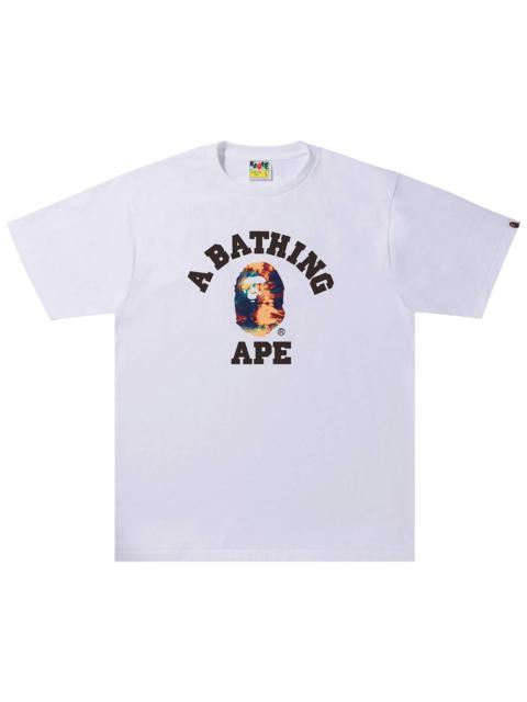 BAPE Tie Dye College Tee 'White/Multicolor'