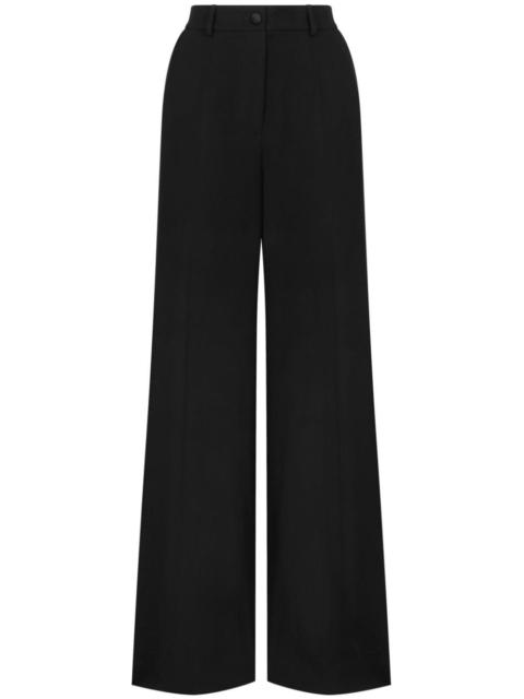 pressed-crease trousers