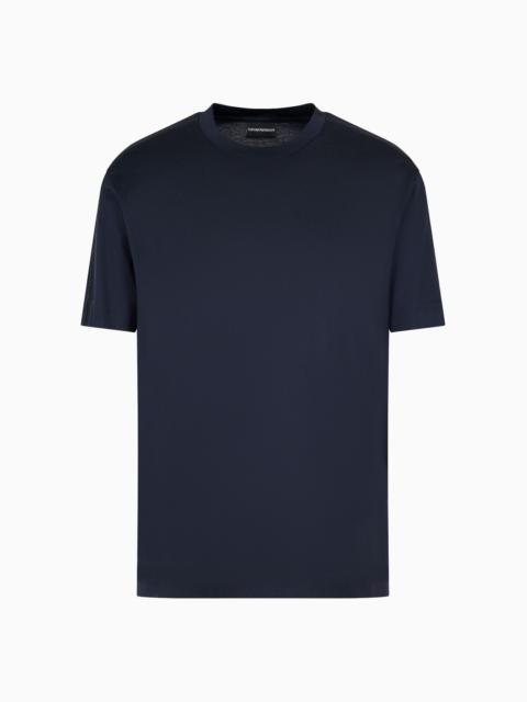 EMPORIO ARMANI ASV Lyocell-blend jersey T-shirt with embossed logo tape