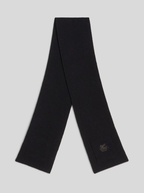 Etro KNITTED SCARF WITH LOGO
