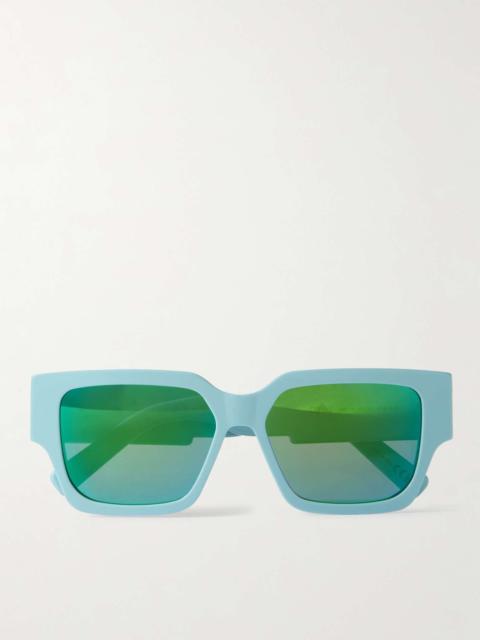 CD SU Square-Frame Acetate and Silver-Tone Sunglasses
