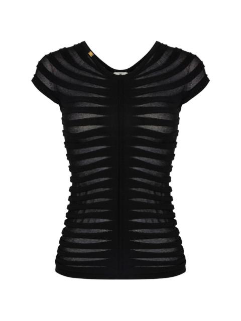 ELISABETTA FRANCHI short-sleeve scoop-neck top