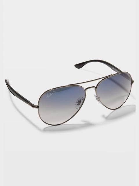 Ray-Ban Men's Polarized Metal Aviator Sunglasses