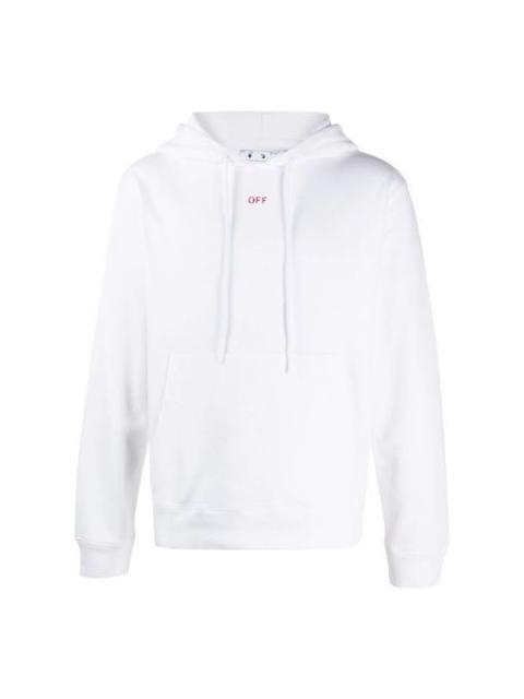 Off-White Off-White FW20 Stencil Arrows Hooded Pullover Men White OMBB034E20FLE0040125
