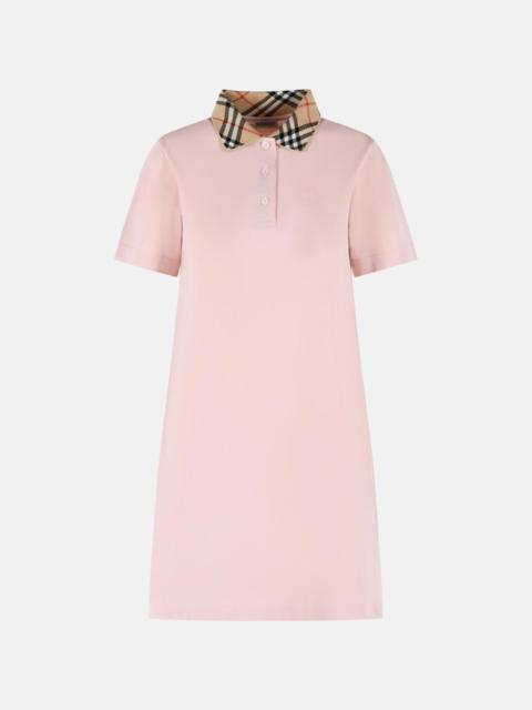 'IRIS' PINK COTTON POLO SHIRT